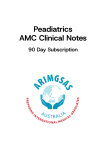 Paediatrics AMC Clinical Notes